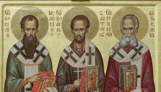 День памяти свт. Василия Великого, свт. Григория Богослова и свт. Иоанна Златоуста.